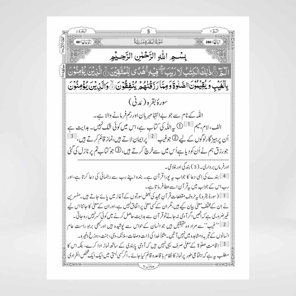 1PS(Pocket Size) Translation with Short Tafseer of the Holy Quran