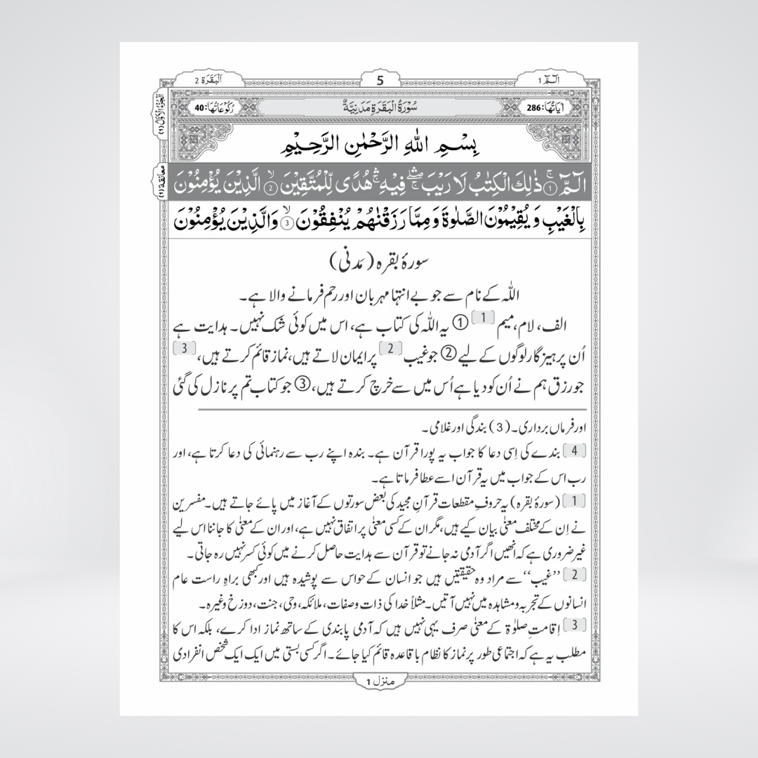 1PS(Pocket Size) Translation with Short Tafseer of the Holy Quran