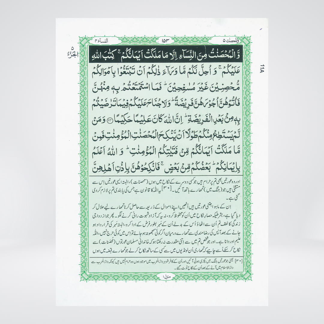 6S Tafheem ul Quran format page preview with Urdu translation and footnotes