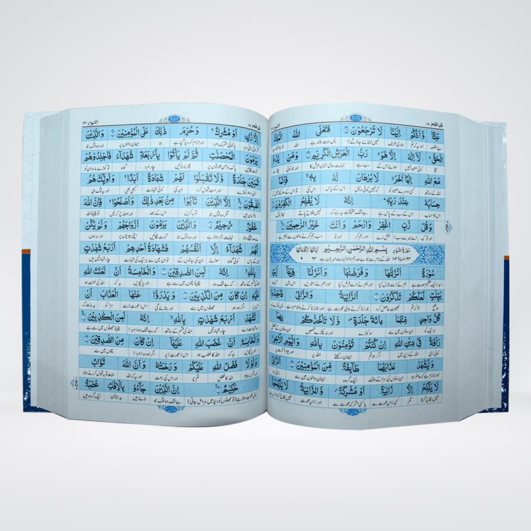 Al Quran Al Kareem Lafzi Tarjuma (local) - Maktaba Quddusia 