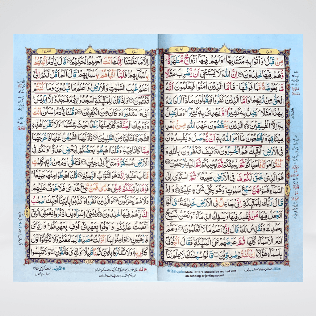 Color Coded 16 Lines Tajveedi Quran (Offset Paper) - Maktaba Quddusia 