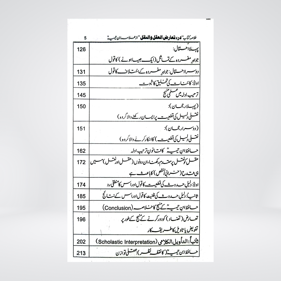 Dar Ta'arud al-Aql wa al-Naql Urdu Summary | Ibn Taymiyyah