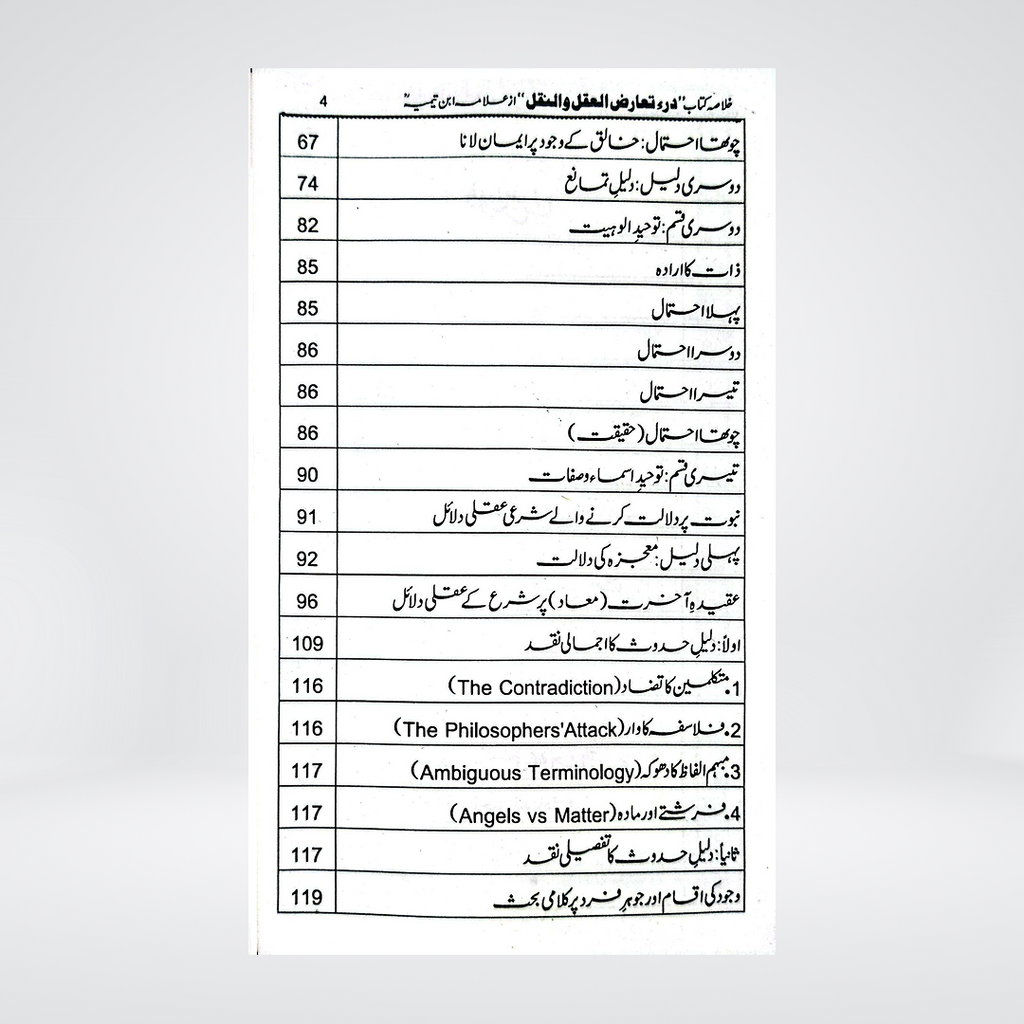 Dar Ta'arud al-Aql wa al-Naql Urdu Summary | Ibn Taymiyyah