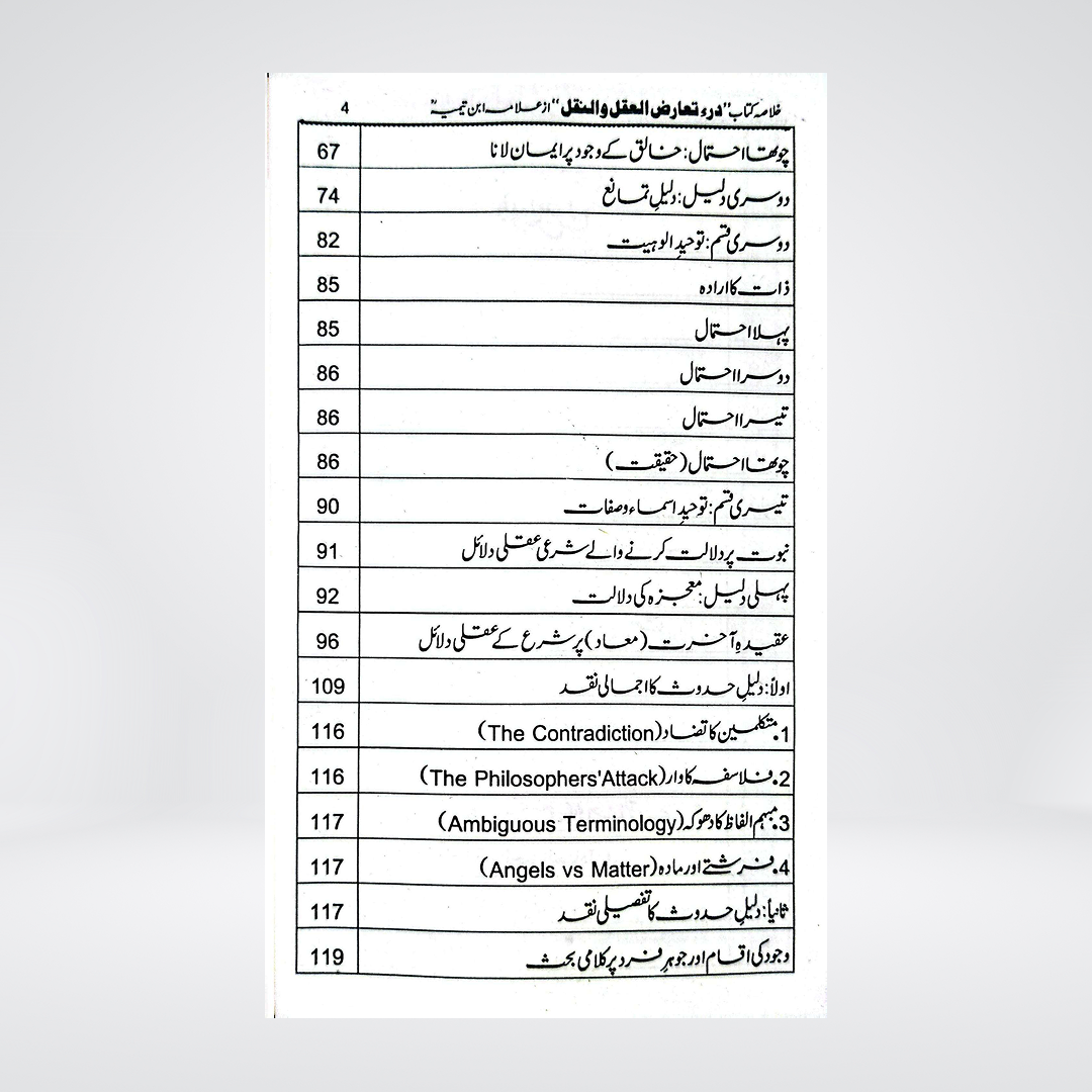 Dar Ta'arud al-Aql wa al-Naql Urdu Summary | Ibn Taymiyyah