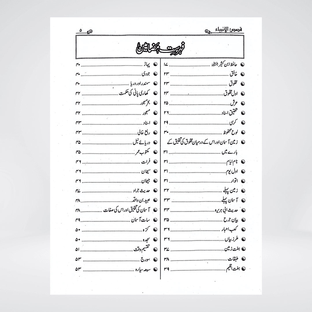 Qasas ul Anbia - Maktaba Quddusia 