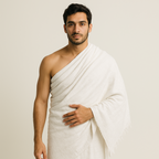 Cotton Ihram set for Hajj and Umrah with guide book and string bag