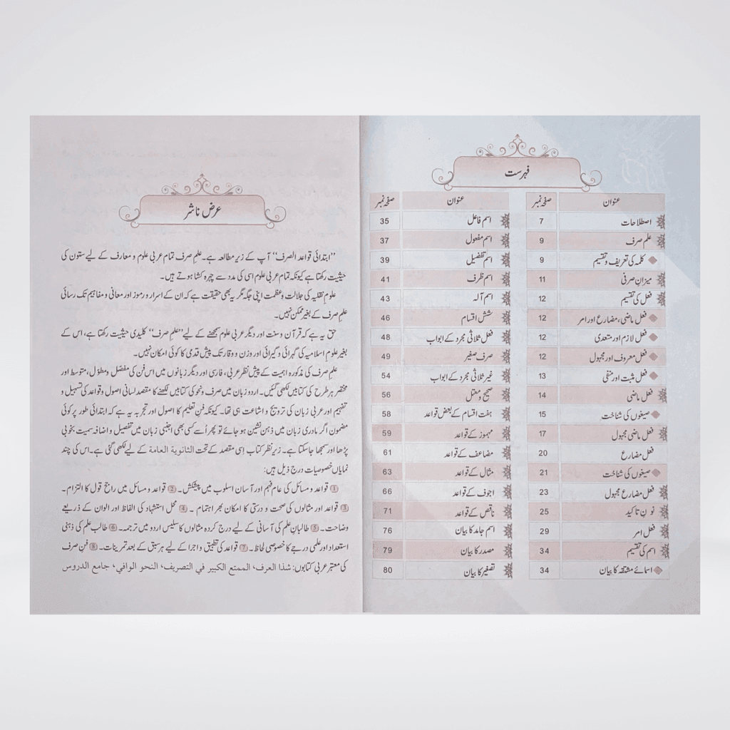 Ibtadai Qawaid-us-Saraf Urdu Sarf textbook inside pages