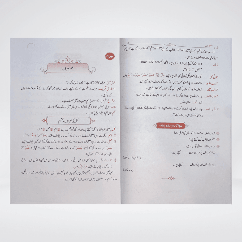 Ibtadai Qawaid-us-Saraf root letters and conjugation examples