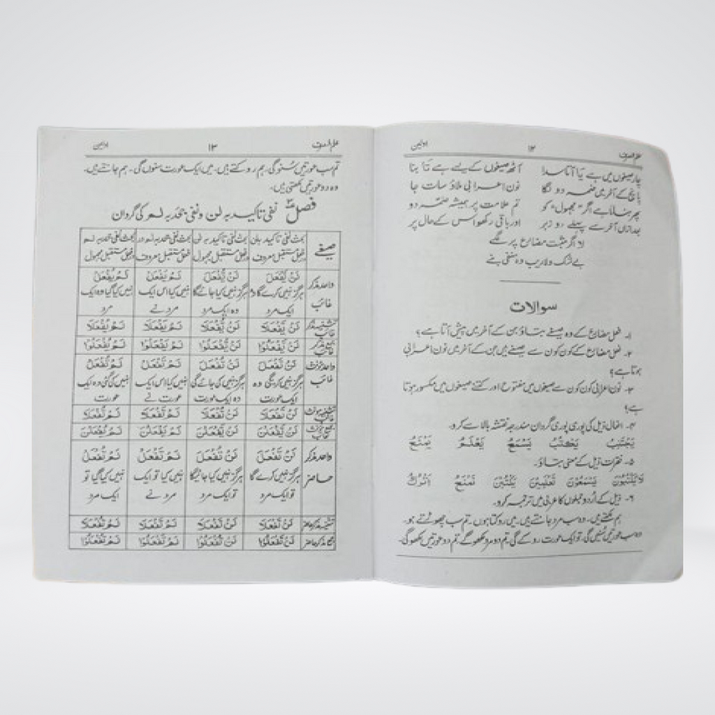 Ilm us Sarf Arabic morphology sample pages