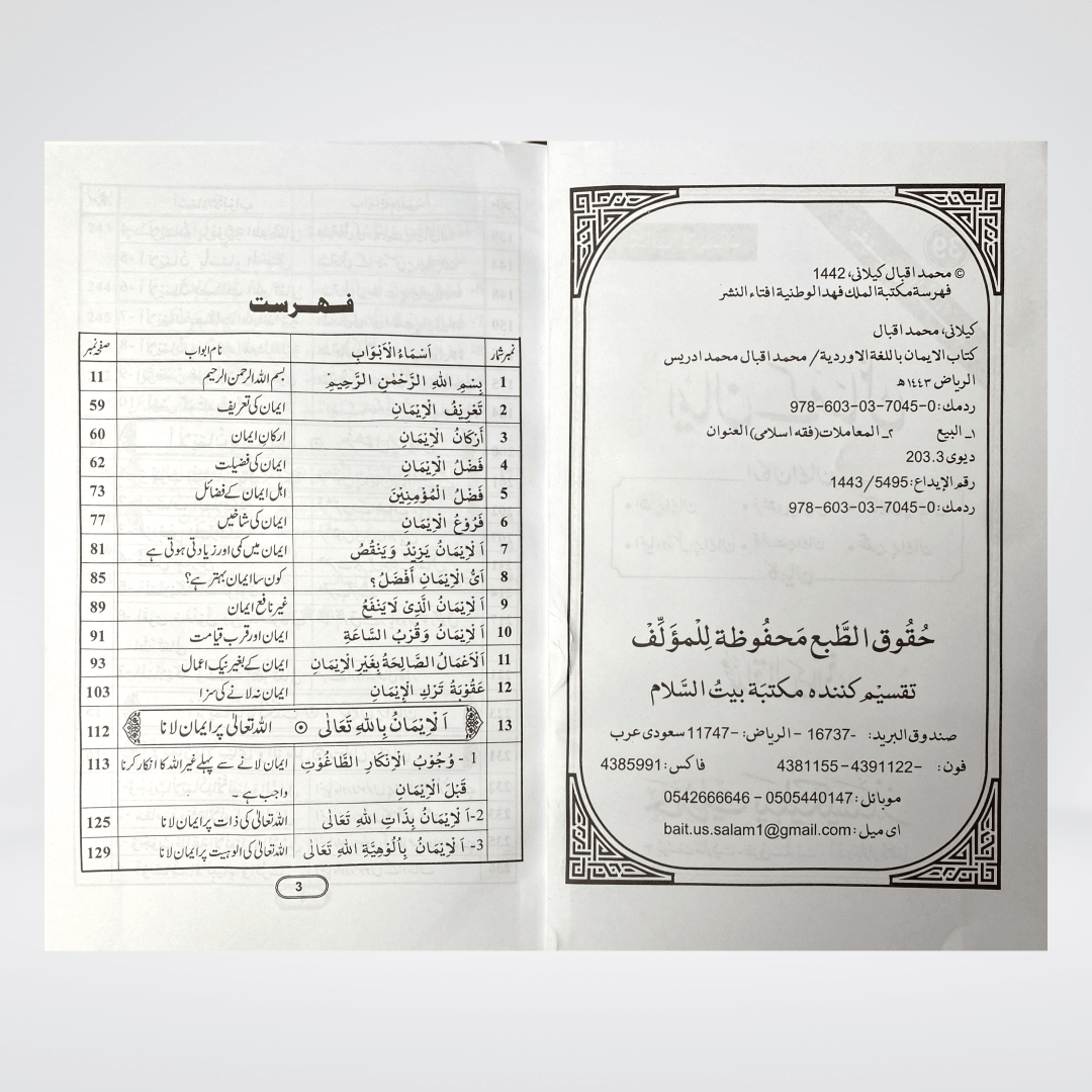 Imaan Kay Masail - Maktaba Quddusia 