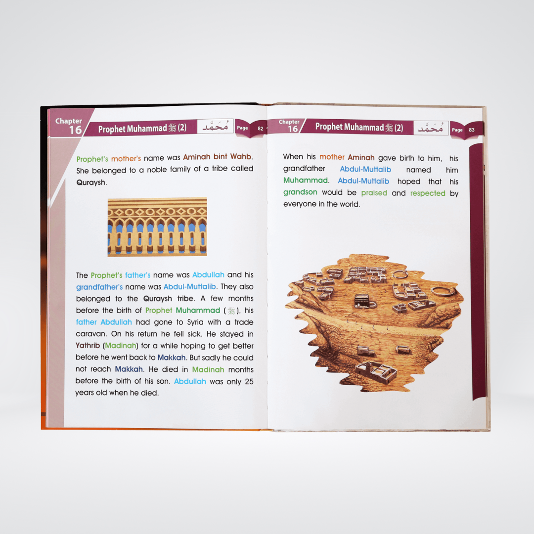 Illustrated Seerah lesson from Islamic Studies Grade 1