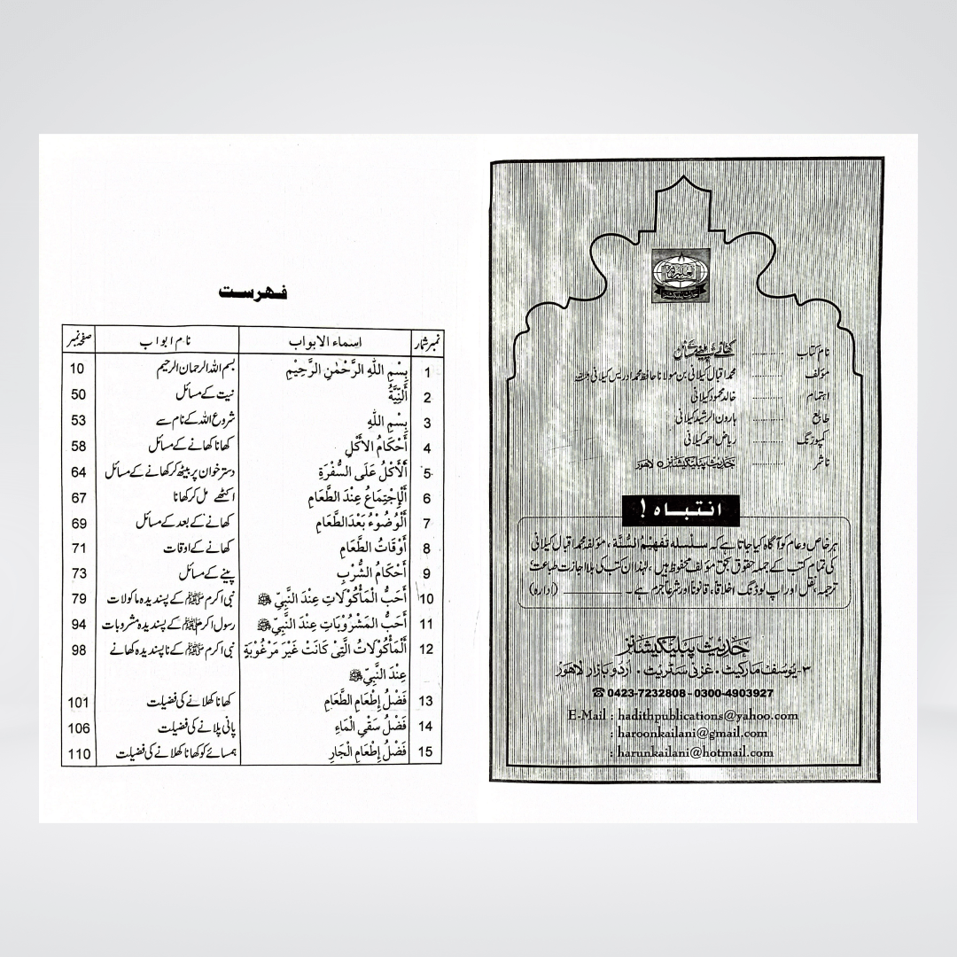 Khanay Peenay Kay Masail - Maktaba Quddusia 