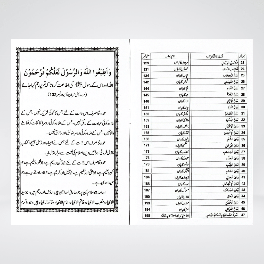 Libas Ka Bayan - Maktaba Quddusia 