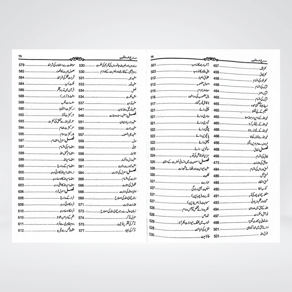 Sample pages from Madarij-us-Salikeen Urdu Volume 1