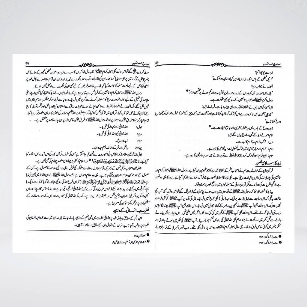 Madarij-us-Salikeen Urdu Volume 1 book thickness view