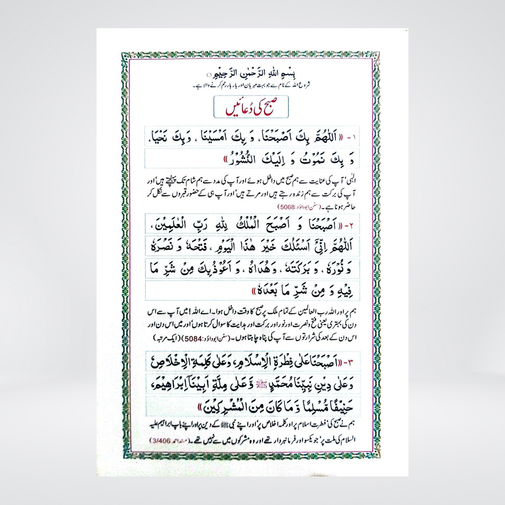 Nabi Kareem Kay Subah aur Sham Kay Azkar | Dua Card
