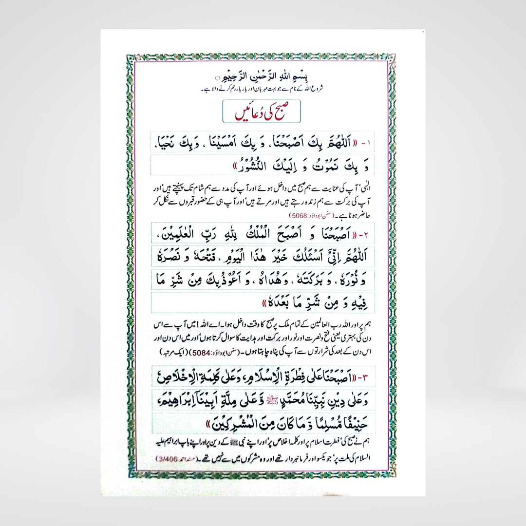 Nabi Kareem Kay Subah aur Sham Kay Azkar | Dua Card
