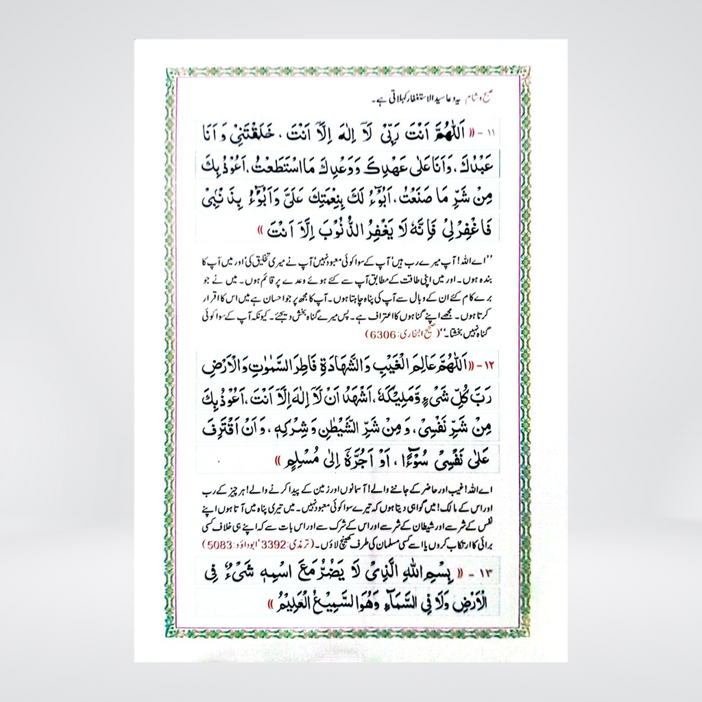 Nabi Kareem Kay Subah aur Sham Kay Azkar | Dua Card