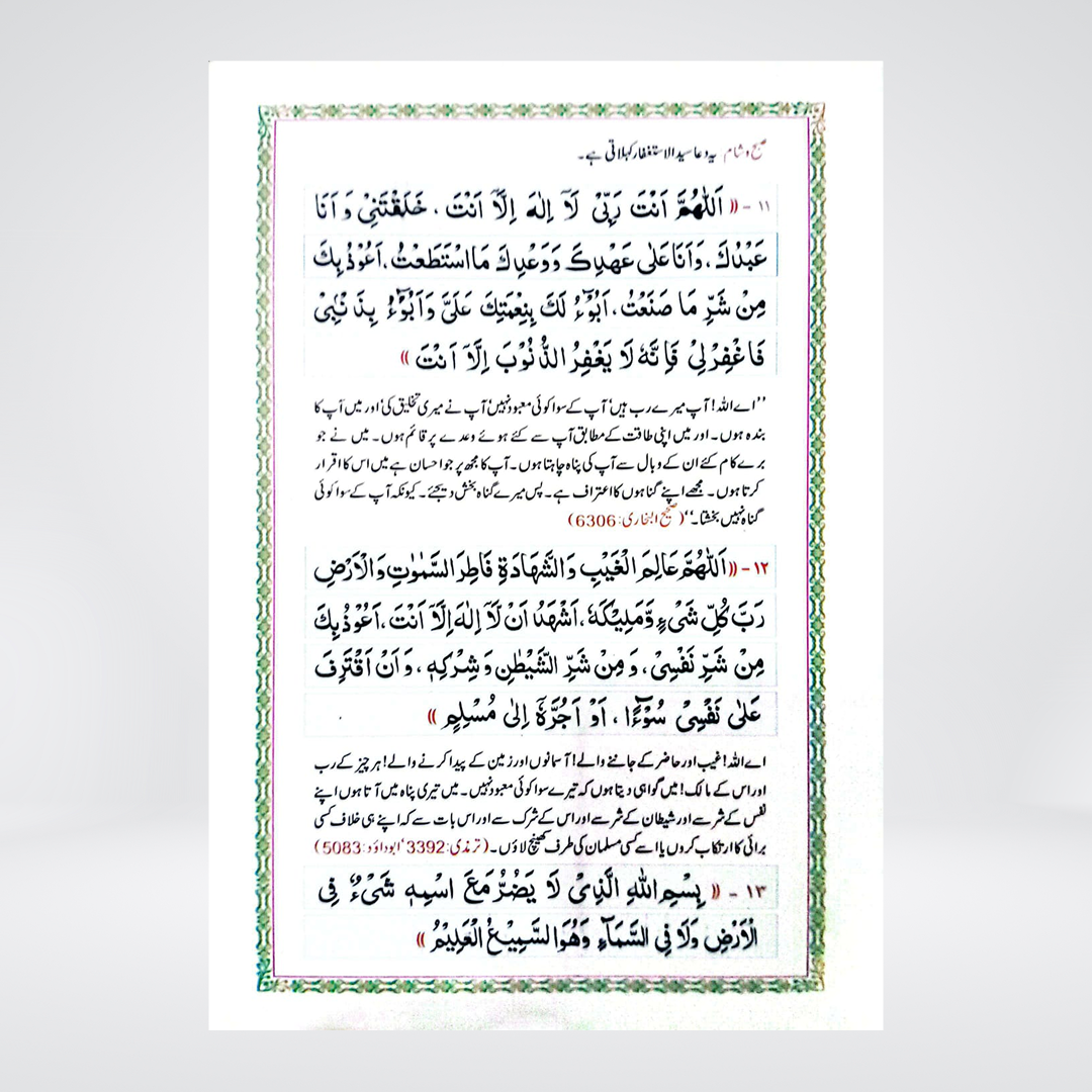 Nabi Kareem Kay Subah aur Sham Kay Azkar | Dua Card