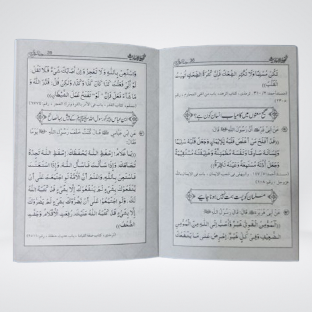 Nukhba tul Ahadees selected Ahadith study pages
