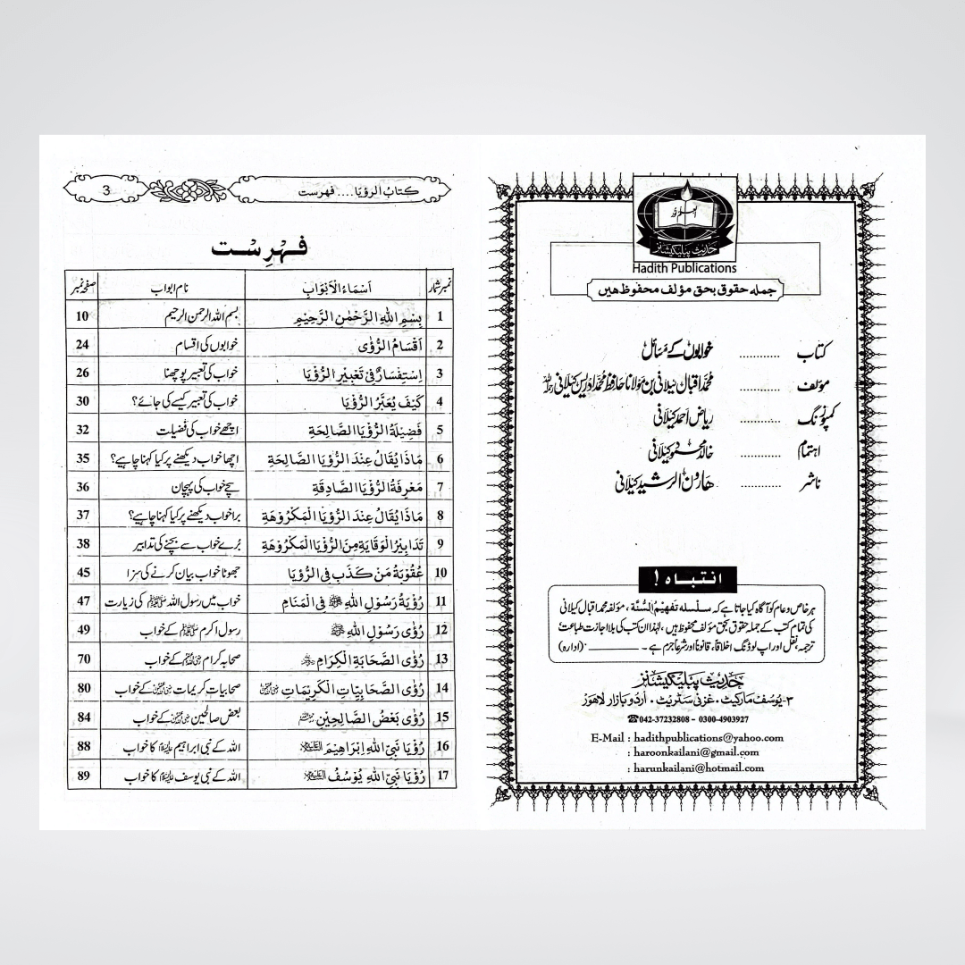 Khawabon Kay Masail - Maktaba Quddusia 