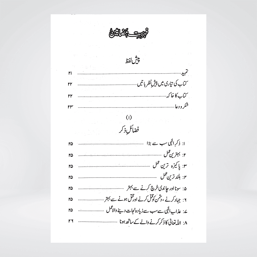 Kitab ul Azkar - Maktaba Quddusia 