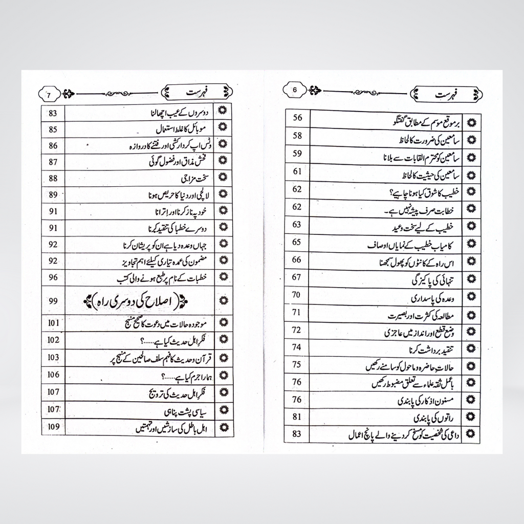 Islah Ki Rahain back cover by Maktaba Quddusia