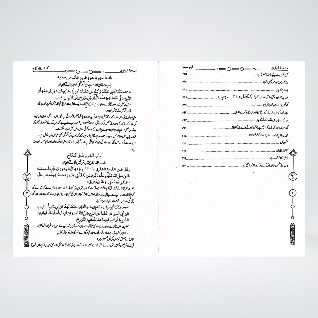 Minha-tul-Bari Urdu volume cover for Sahih Bukhari Sharah
