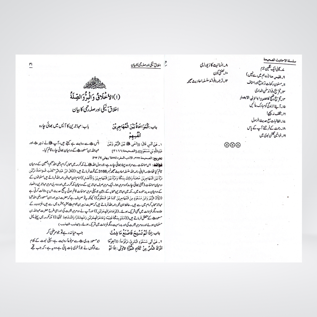 Silsila Ahadith e Sahihah Urdu | 3 Volumes by Sheikh Nasiruddin Albani