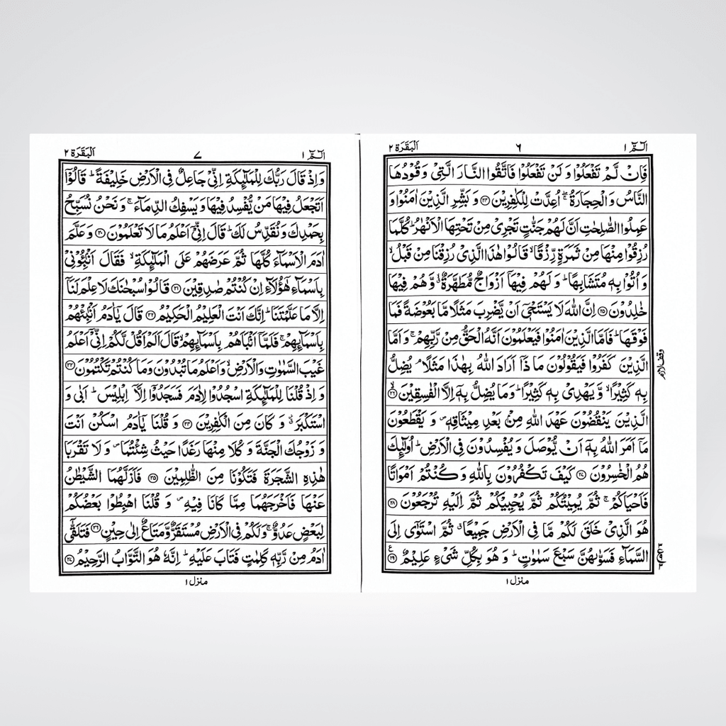 Quran 15 Lines | Large Font | Imported Paper - Maktaba Quddusia 