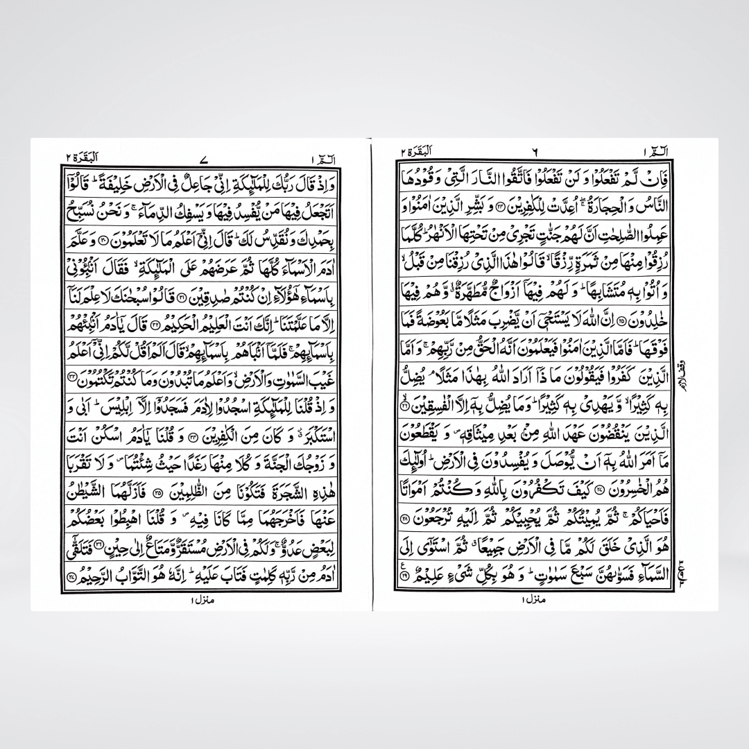 Quran 15 Lines | Large Font | Imported Paper - Maktaba Quddusia 