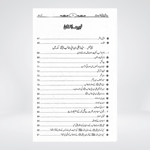 Inside pages of Sayedina Ali Bin Abi Talib biography in Urdu