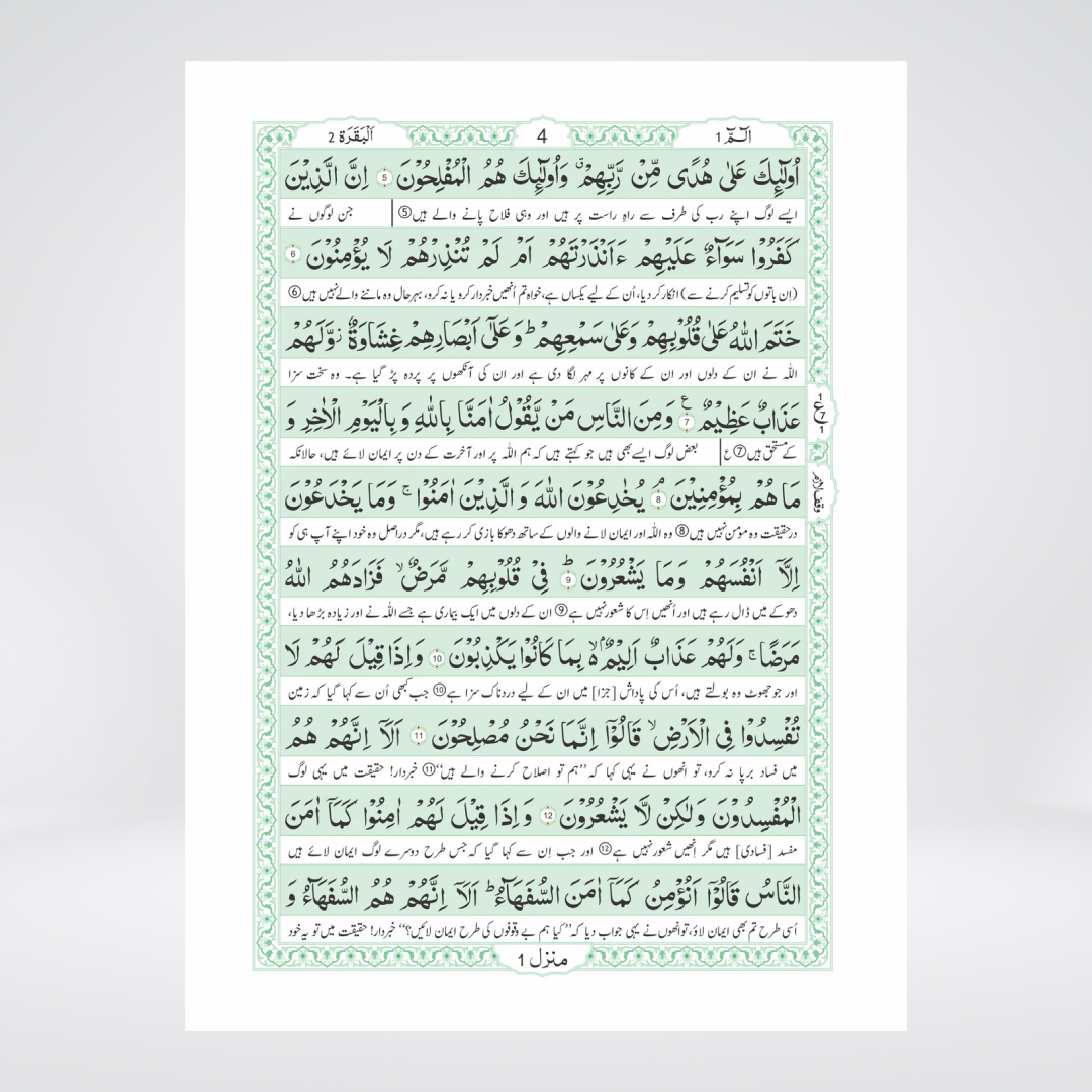 Sipara Set Translation between the Lines of the Holy Quran