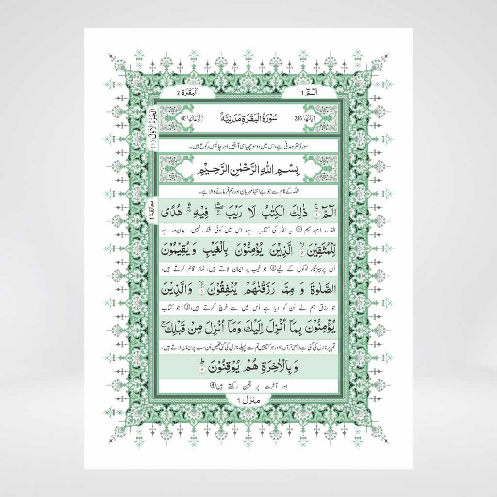 Sipara Set Translation between the Lines of the Holy Quran
