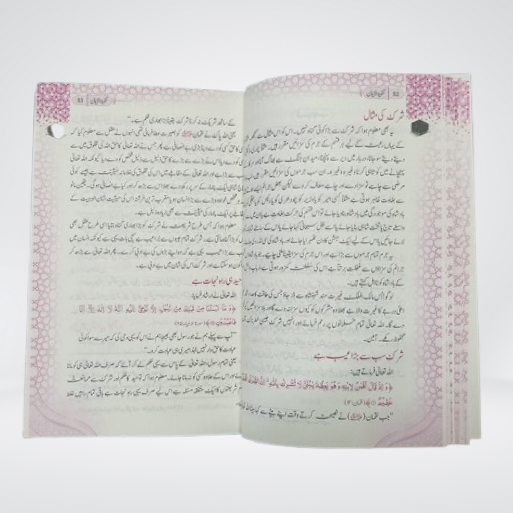 Takwiya tul Iman colourful Aqeedah text
