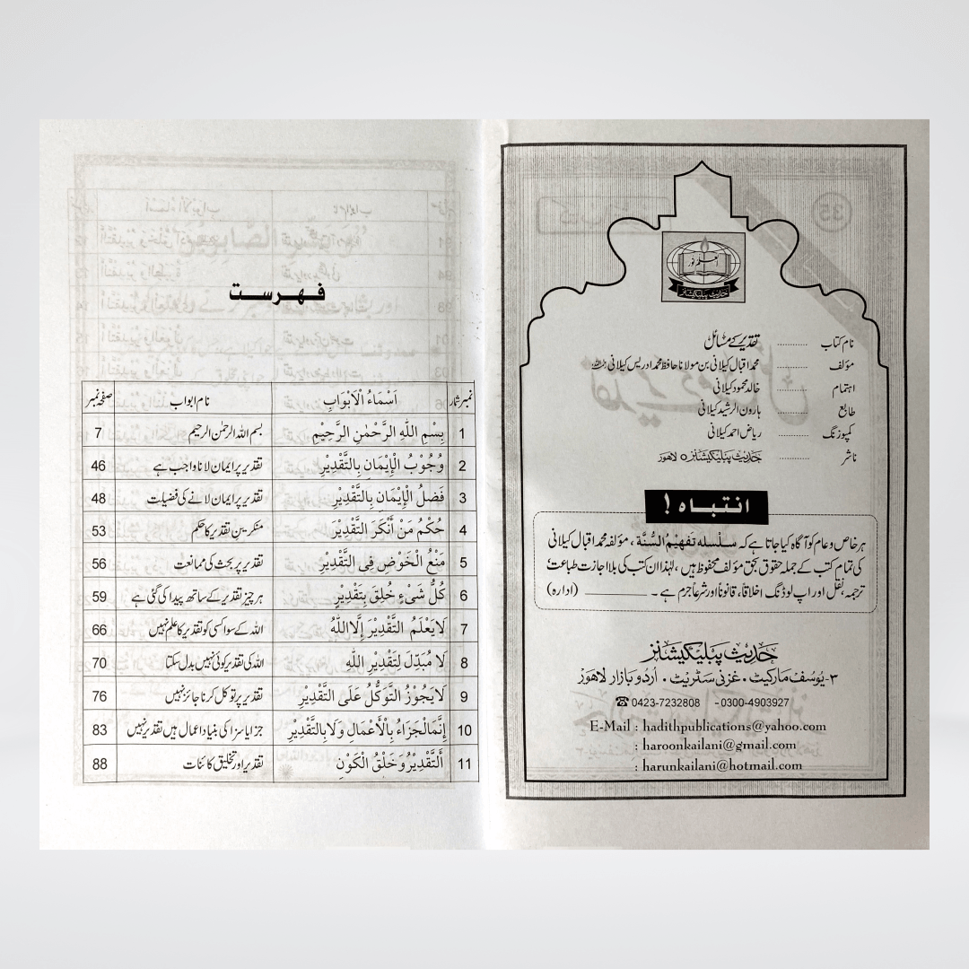 Taqdeer Kay Masail - Maktaba Quddusia 