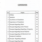 Inside pages of The Book of Cleanliness English Islamic guide