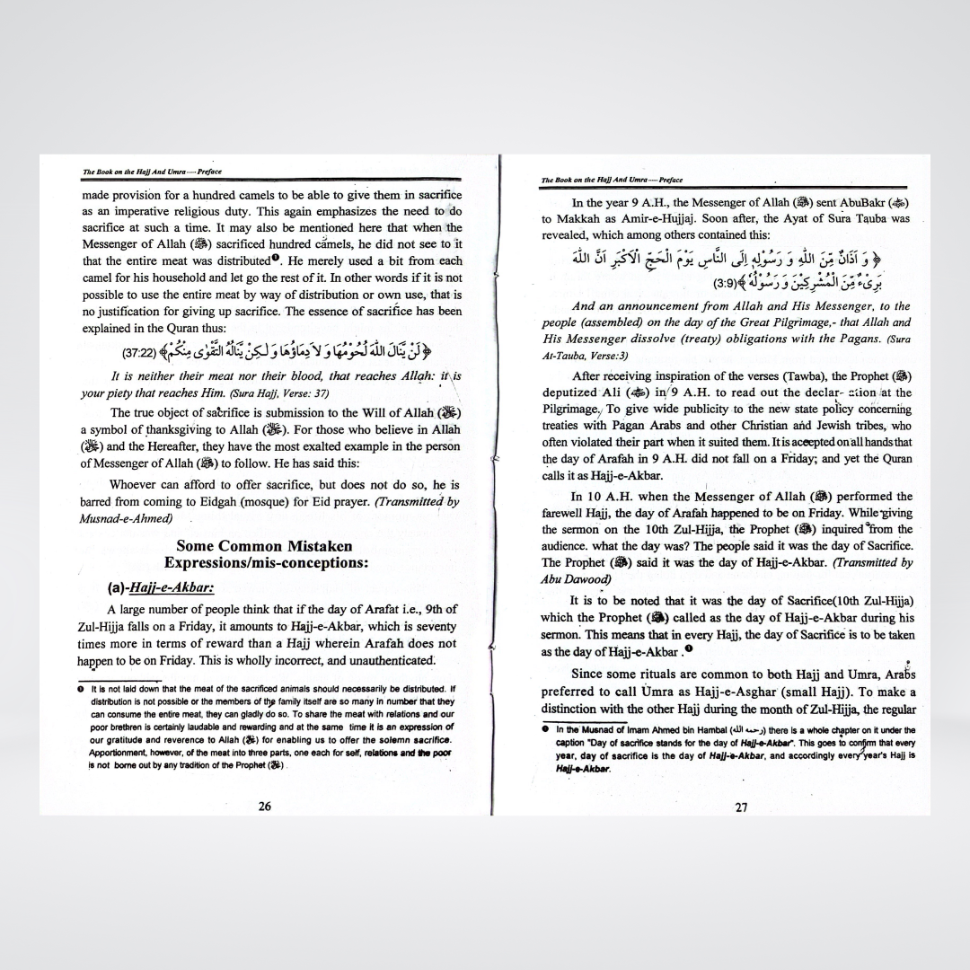 The Book of Hajj & Umrah - Maktaba Quddusia 