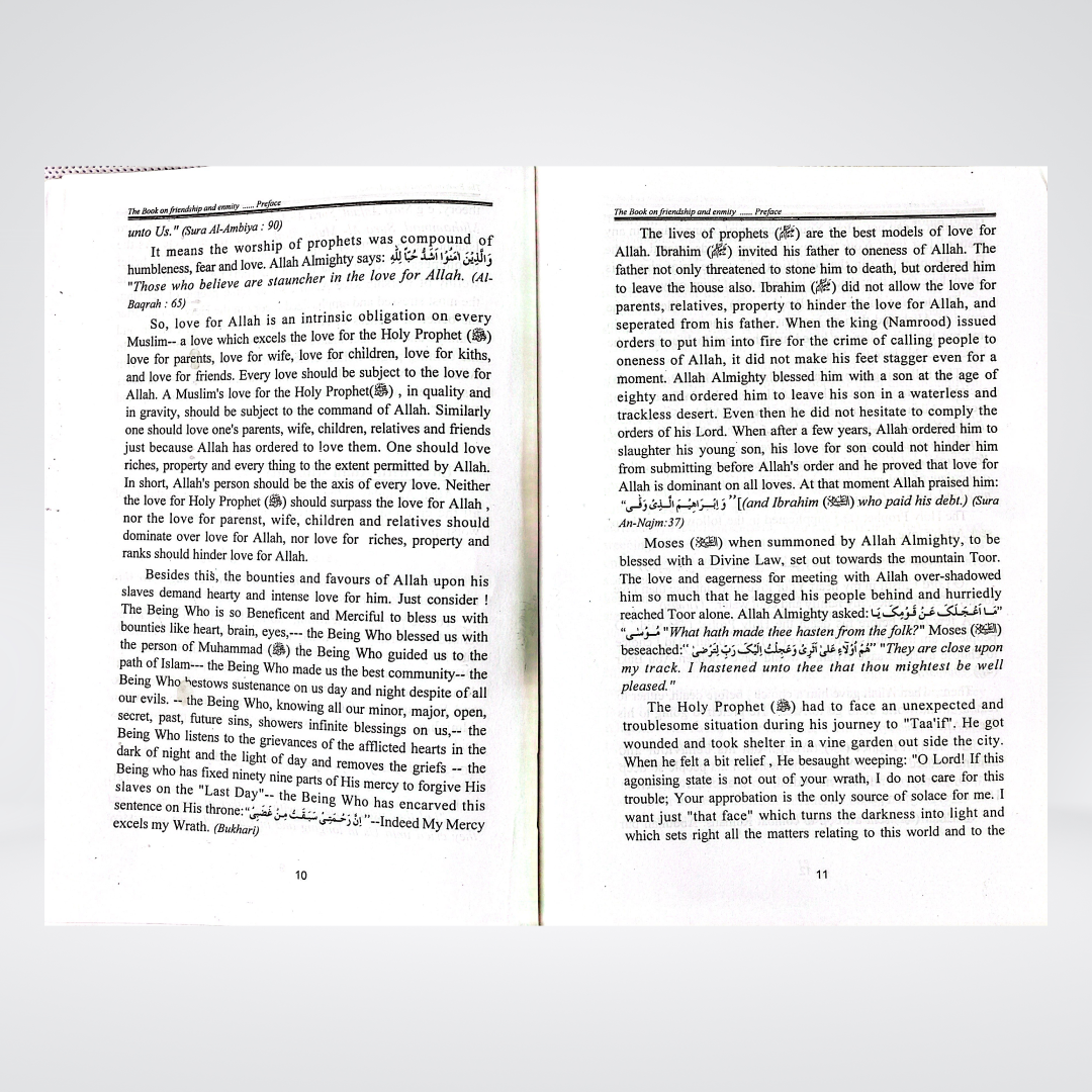 The Book on Friendship And Enmity - Maktaba Quddusia 
