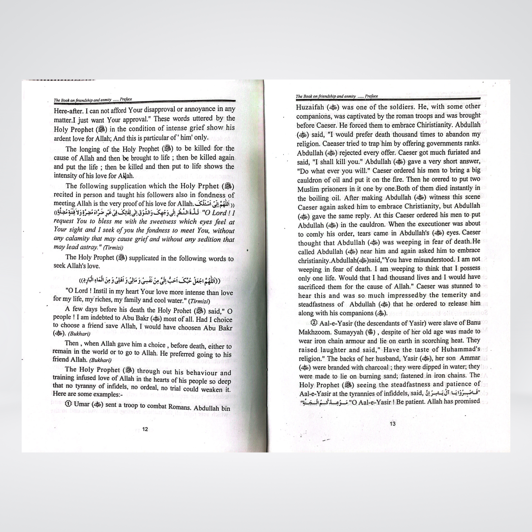 The Book on Friendship And Enmity - Maktaba Quddusia 