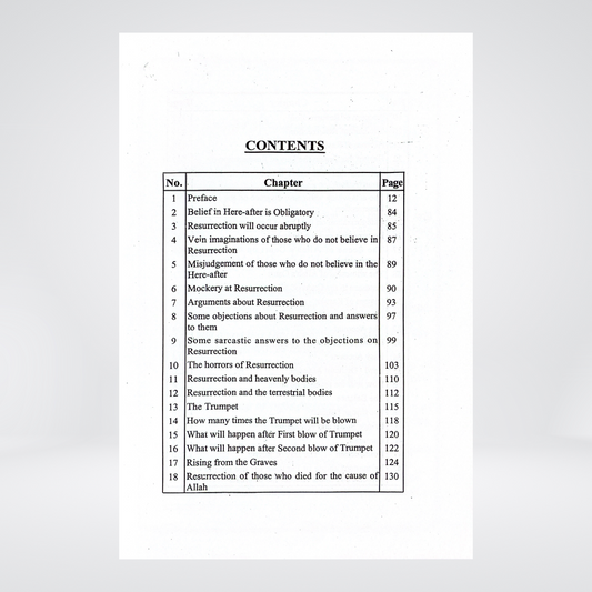 The Book on Resurrection - Maktaba Quddusia 