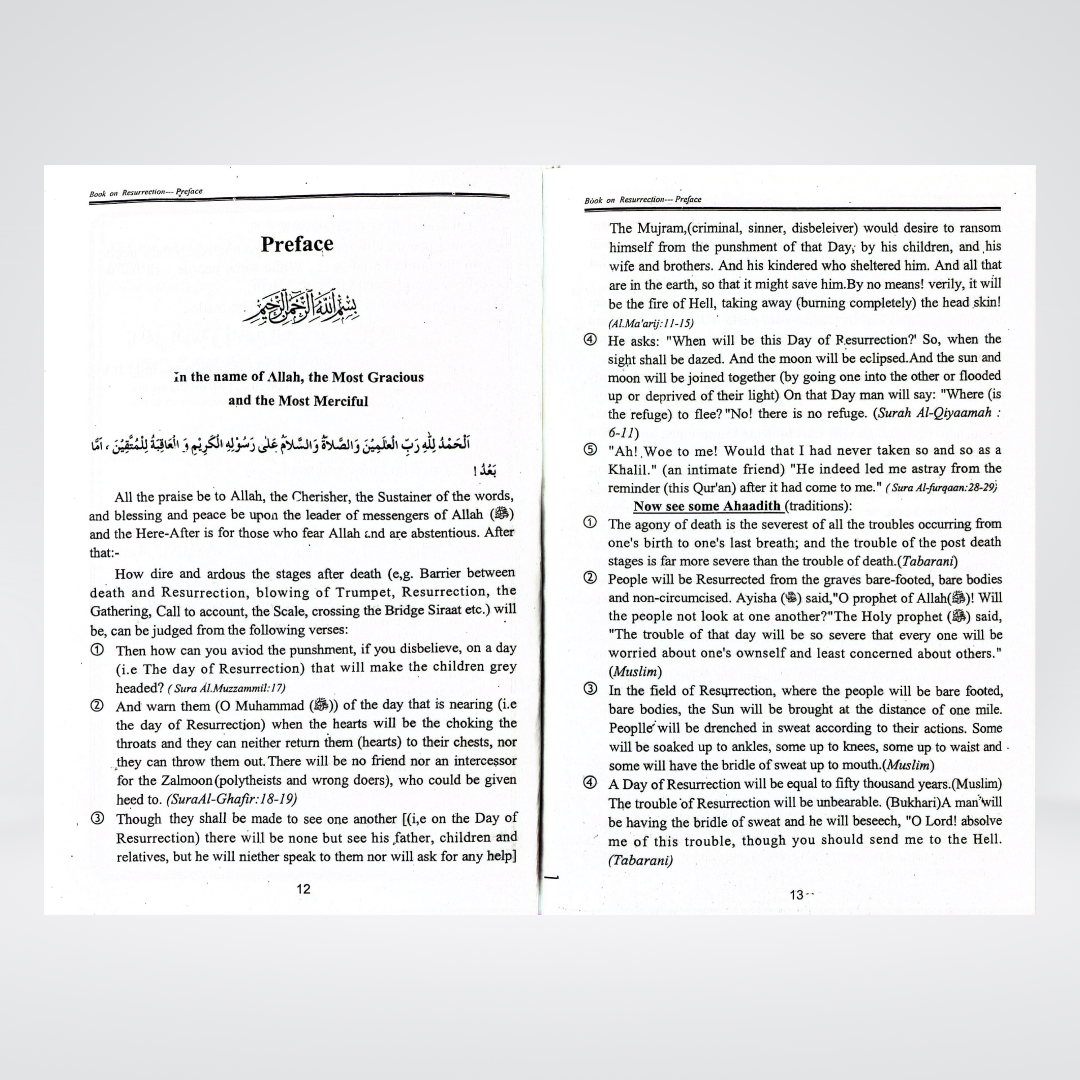 The Book on Resurrection - Maktaba Quddusia 
