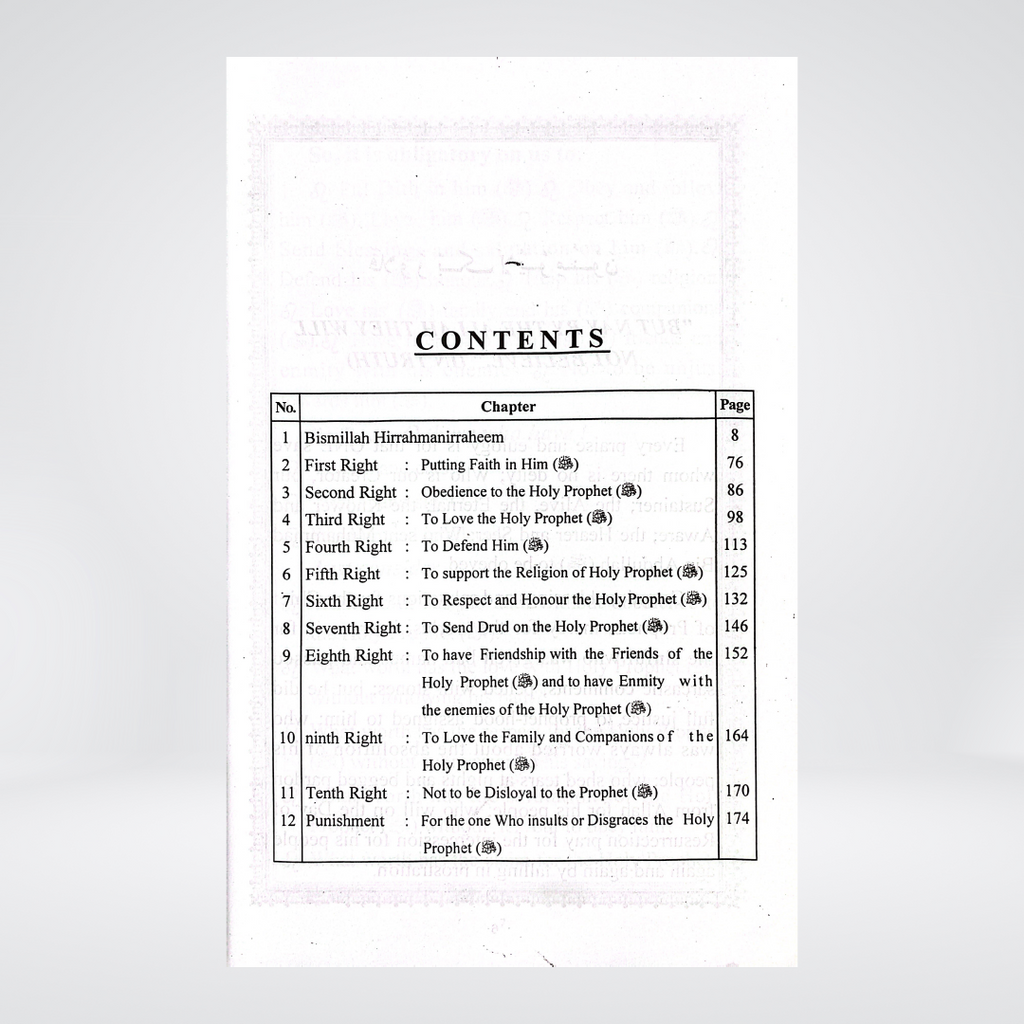 The Book on Rights of the Mercy of the World (SAW) - Maktaba Quddusia 