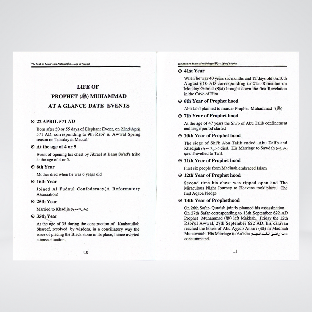 The Book on Salat Alan-Nabiyye (Darood) - Maktaba Quddusia 