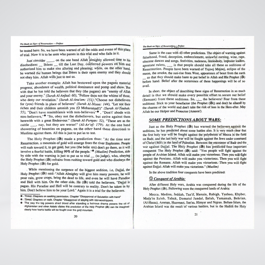 The Book on Signs of Resurrection - Maktaba Quddusia 