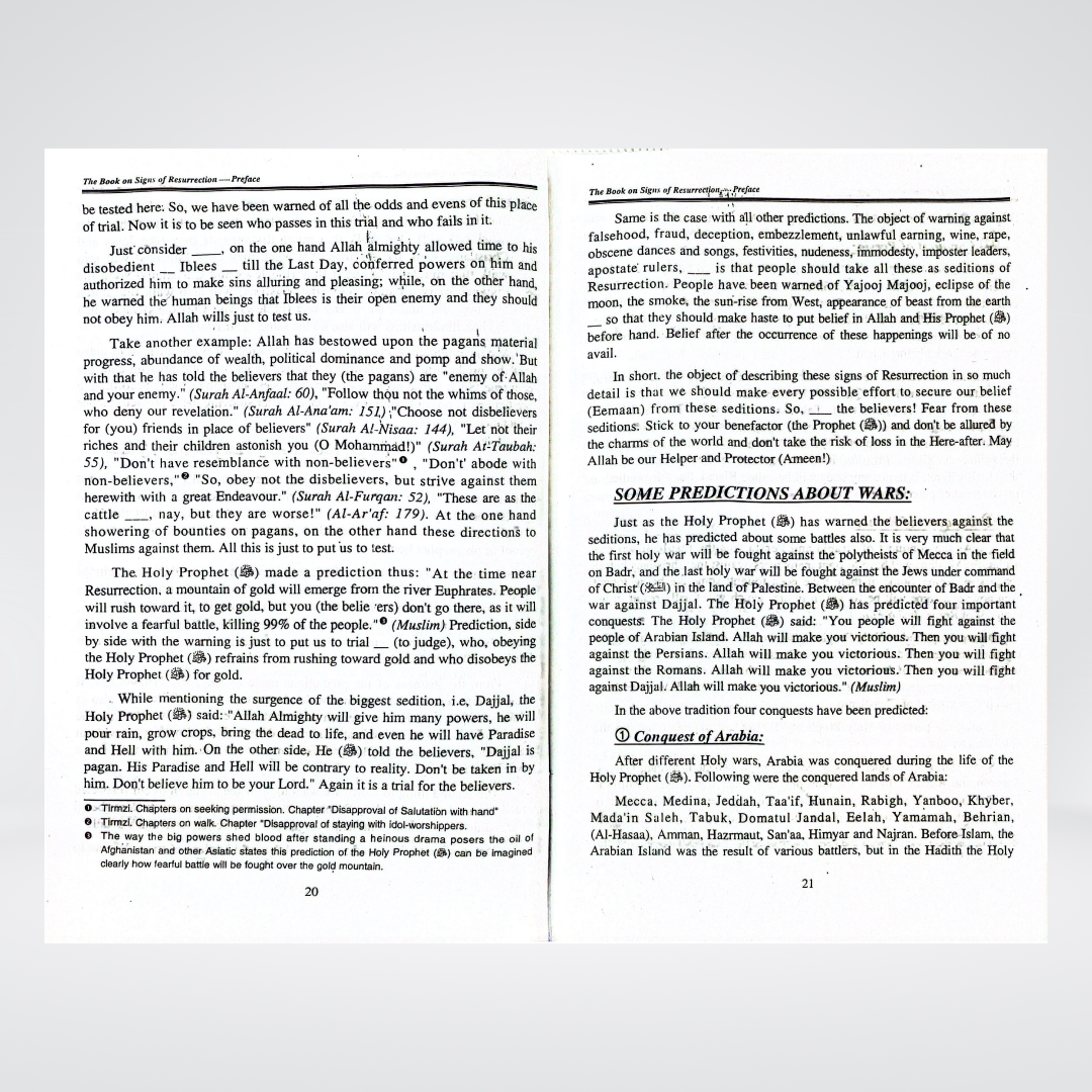 The Book on Signs of Resurrection - Maktaba Quddusia 