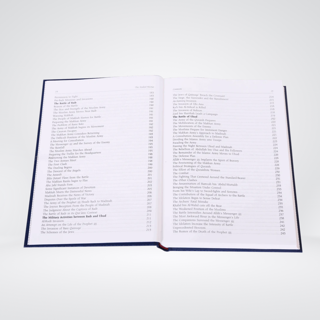 The Sealed Nectar Single Color Edition inside pages with English biography text