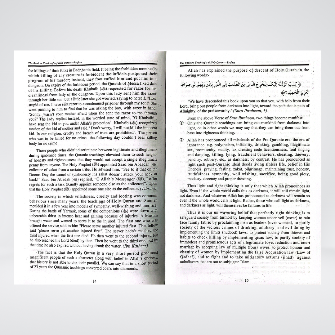 The Teachings of The Holy Quran - Maktaba Quddusia 