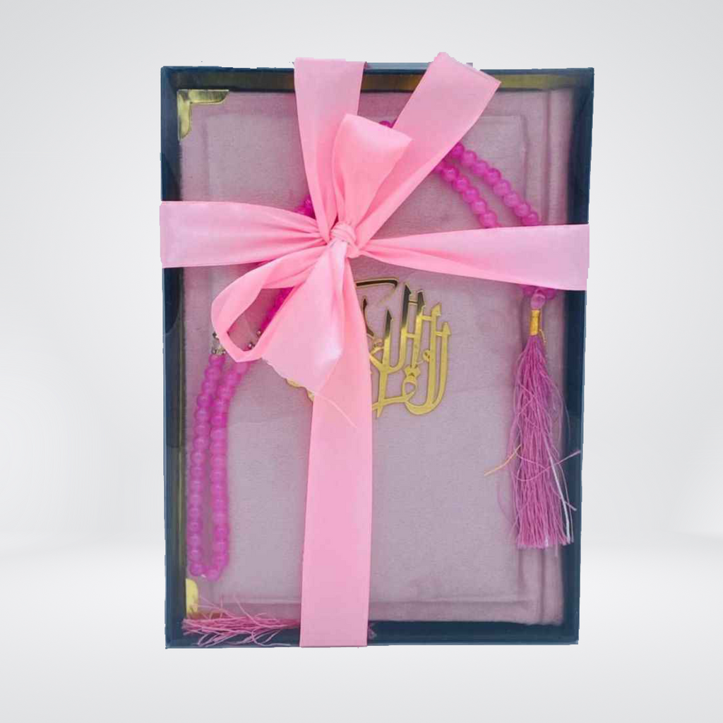 Velvet Gift Quran & Box Tajweedi Medium Size ( 76S )