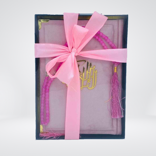 Velvet Gift Quran & Box Tajweedi Medium Size ( 76S )